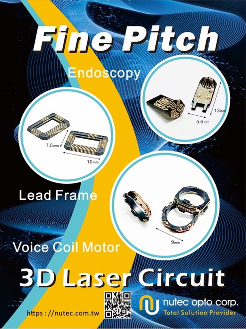 Fine Pitch 精密導線框與 Voice Coil Motor 3D 雷雕線路應用